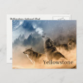 Briefkaart van het nationale park van Yellowstone (Voorkant / Achterkant)