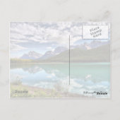 Briefkaart van het nationale park Waterfowl Lake B (Achterkant)