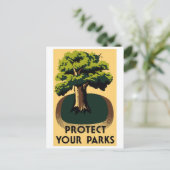 BRIEFKAART van het nationale Poster van de parken  (Staand voorkant)