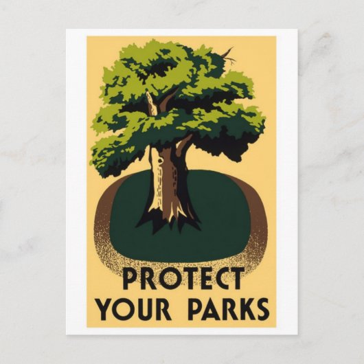 BRIEFKAART van het nationale Poster van de parken  (Voorkant)