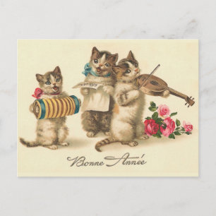 Briefkaart van het Nieuwjaar van "Bonne Annee" het