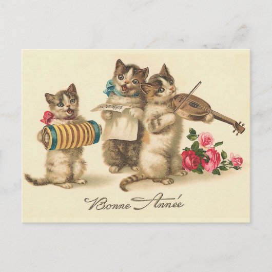 Briefkaart van het Nieuwjaar van "Bonne Annee" het (Voorkant)