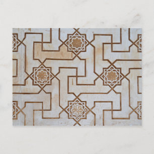Briefkaart van het patroon van Cream en Beige Arab