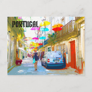 Briefkaart van het Portugese Umbrella Festival