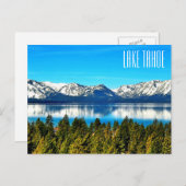 Briefkaart van het prachtige meer van Tahoe (Voorkant / Achterkant)