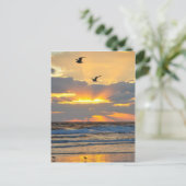 Briefkaart van het prachtige Morning Beach Sunrise (Staand voorkant)
