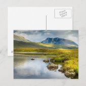 Briefkaart van het Schotse hooglandschap (Voorkant / Achterkant)