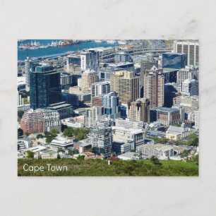 Briefkaart van het stadscentrum van Kaapstad, Zuid