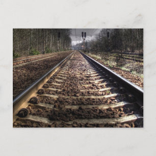 Briefkaart van het treinspoor