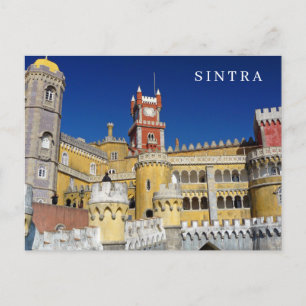 Briefkaart van het uitzicht Sintra Pena