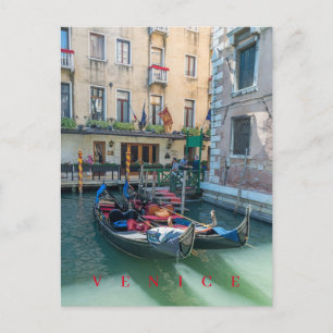 Briefkaart van het uitzicht van Venice gondolas