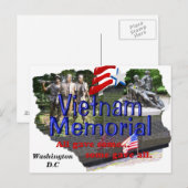 Briefkaart van het Vietnamese Memorial (Voorkant / Achterkant)