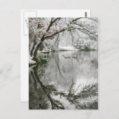 Briefkaart van het winterlandschap (Voorkant / Achterkant)