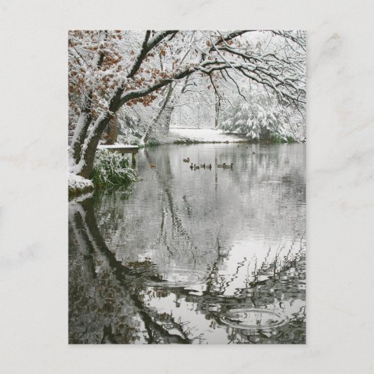 Briefkaart van het winterlandschap (Voorkant)