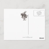 briefkaart van het witte konijnenhart (Achterkant)