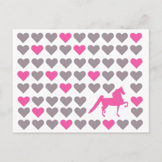 Briefkaart van het zadelrob - American Saddlebred 