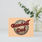 Briefkaart van honkbalpa (Staand voorkant)