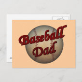 Briefkaart van honkbalpa (Voorkant / Achterkant)