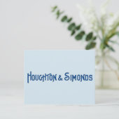 Briefkaart van Houghton & Simonds (Staand voorkant)