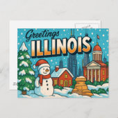 BRIEFKAART VAN ILLINOIS (Voorkant / Achterkant)