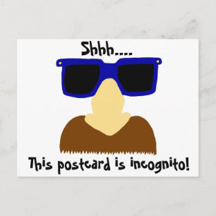 Briefkaart van Incognito Mustache & Glasses