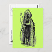 Briefkaart van Indiaas opperhoofd (Voorkant / Achterkant)