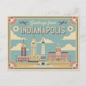  Briefkaart van Indianapolis | Groeten van (Voorkant)