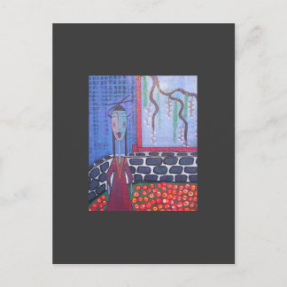 briefkaart van japanse theedame