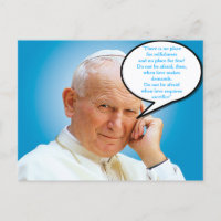 Briefkaart van Johannes Paulus II Karol Wojtyla