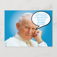Briefkaart van Johannes Paulus II Karol Wojtyla