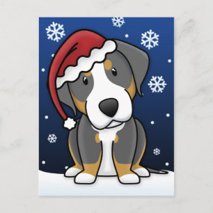 Briefkaart van Kerstmis van de Berg van Kawaii het