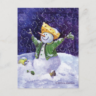 Briefkaart van Kerstmis van de kaas het Hoofd