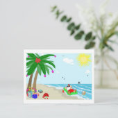 Briefkaart van Kerstmis van de kerstman het (Staand voorkant)