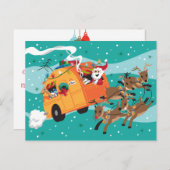 Briefkaart van Kerstmis van de Reis van de (Voorkant / Achterkant)