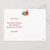 Briefkaart van Kerstmis van de Reis van de (Achterkant)