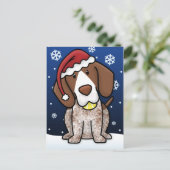 Briefkaart van Kerstmis van de Wijzer Shorthair (Staand voorkant)