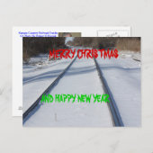 Briefkaart van KERSTMIS van het SPOOR van de (Voorkant / Achterkant)