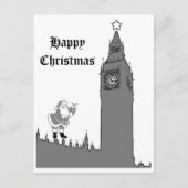 Briefkaart van Kerstmis van Londen Big Ben het (Voorkant)