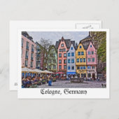 Briefkaart van Keulen, Duitsland (Voorkant / Achterkant)