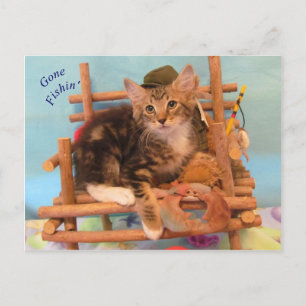 Briefkaart van Kitten Gone Fishin