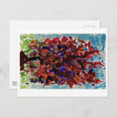 Briefkaart van kleurrijke bomen (Voorkant / Achterkant)