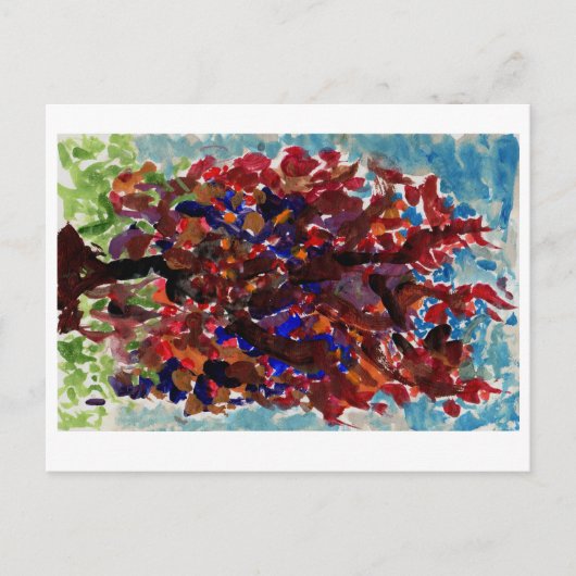 Briefkaart van kleurrijke bomen (Voorkant)