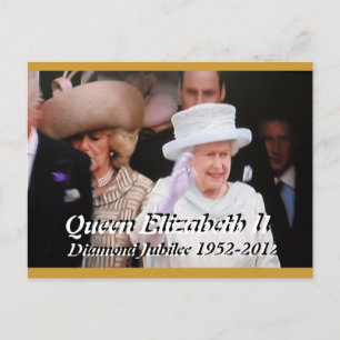 Briefkaart van koningin Elizabeth Diamond Jubilee