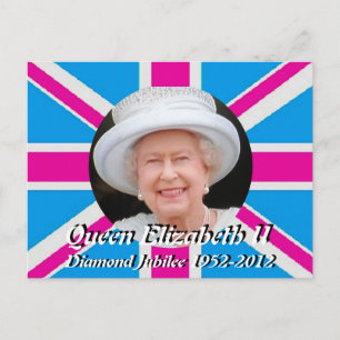 Briefkaart van koningin Elizabeth Diamond Jubilee