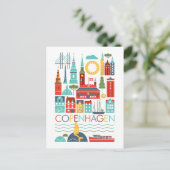Briefkaart van Kopenhagen (Staand voorkant)