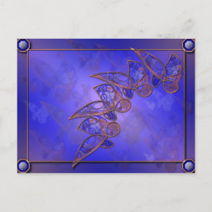 Briefkaart van koperbutterflies