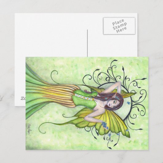 Briefkaart van lente-aankomst (Voorkant / Achterkant)