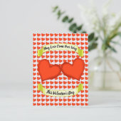 Briefkaart van liefhebbende harten (Staand voorkant)