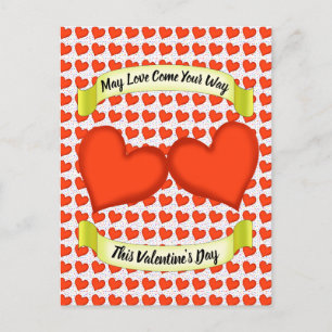 Briefkaart van liefhebbende harten