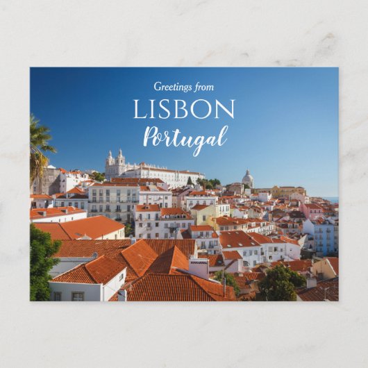 Briefkaart van Lissabon (Voorkant)